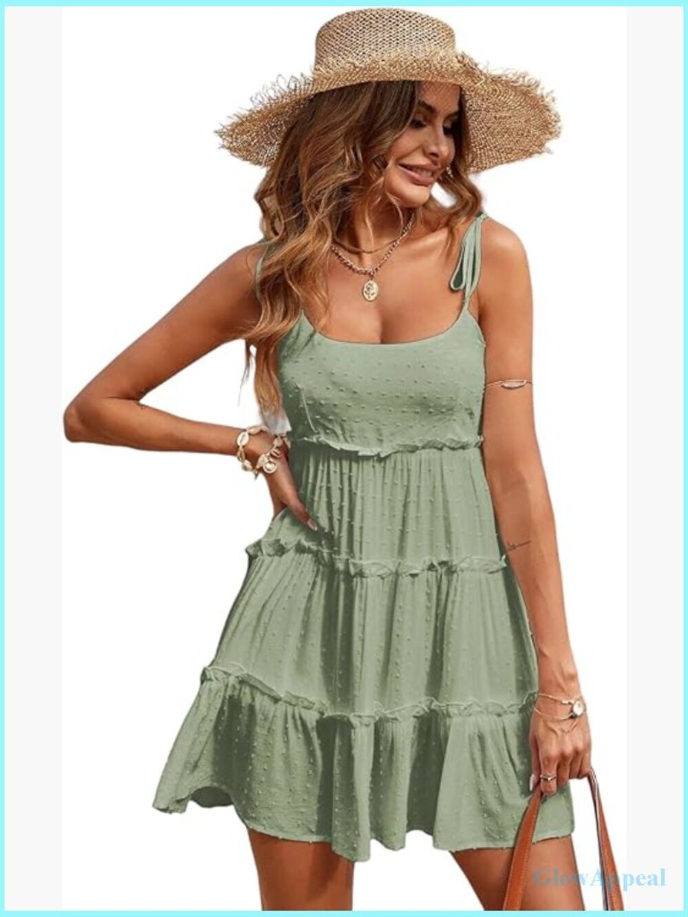 Spaghetti Strap Flowy Boho Dress, Summer Wedding Guest Beach Sundress